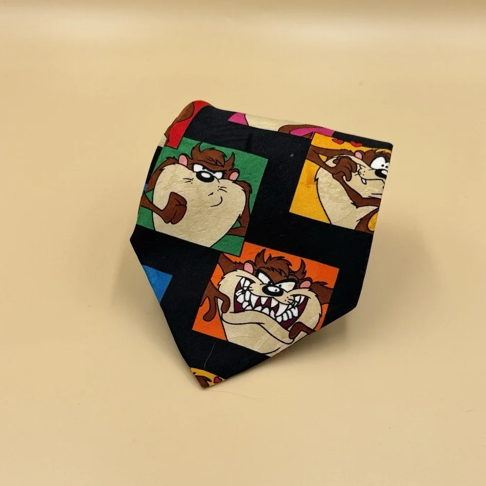 Looney Tunes Taz Mania Neck Tie Mens Multi-Colored Expressions‎ Novelty 1993 VTG